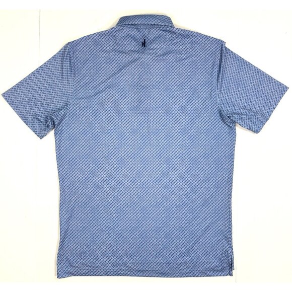 Johnnie-O Mens Carter Polo Shirt Sz Medium Geometric Scottsdale National Golf - Picture 3 of 12